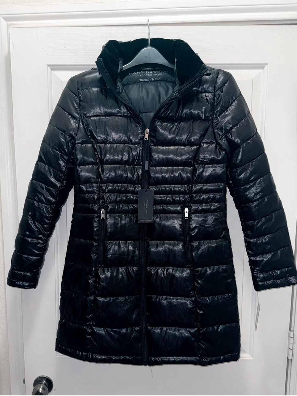 Andrew Marc Women's Black Light Puffer Coat BRAND NEW